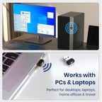Portronics BlueFi Nano USB Wi-Fi & Bluetooth Adapter, Dual-Band 2.4GHz