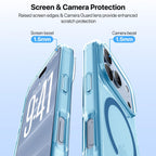 Vaku Luxos® KLYRA Magpro MagSafe Transparent TPU Back Cover Case for iPhone 18 Pro Max Crystal Clear |Blue