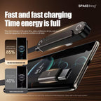 Spacething Titanlink USB Type-C to USB Type-C Braided Cable with Built-In Phone Stand