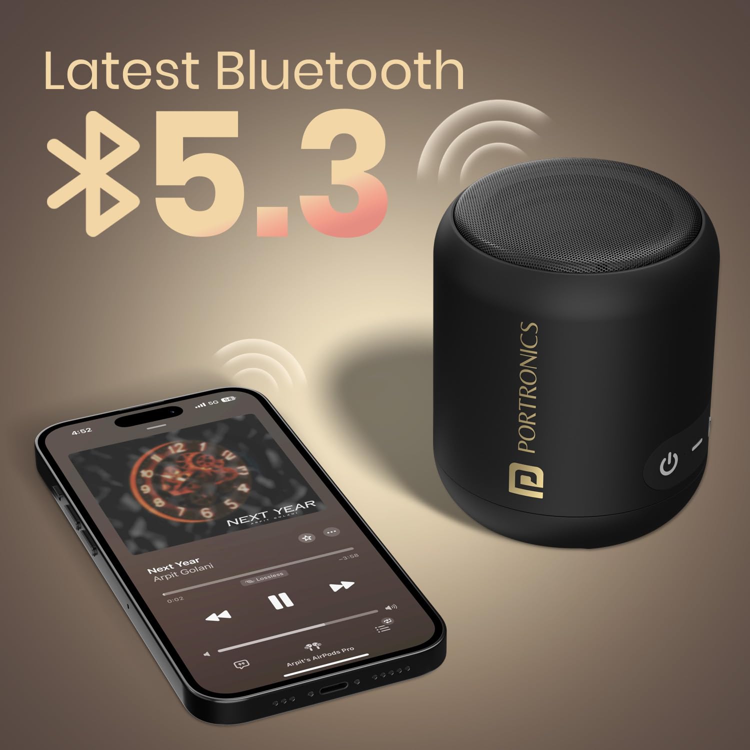 Portronics SoundDrum 1 12W TWS Portable Bluetooth Speaker with Powerful Bass