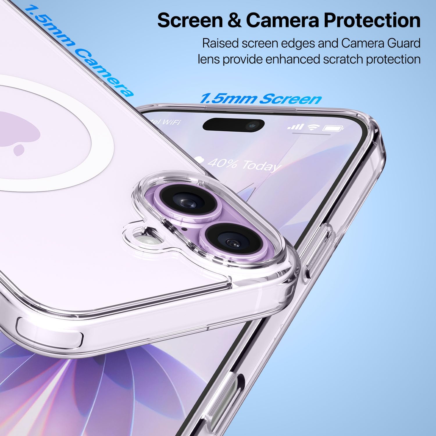 Vaku Luxos® Glassy Magpro Transparent TPU Back Cover Case for iPhone 17 - Transparent