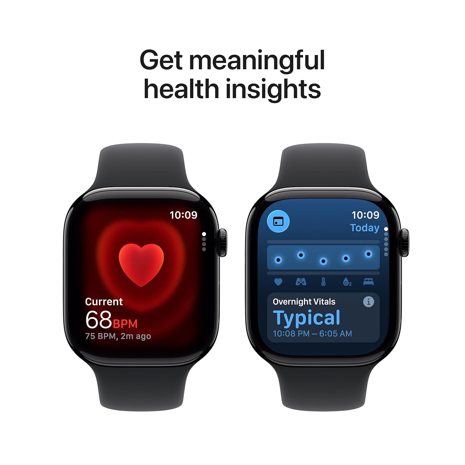 Apple Watch Series 11 GPS 46mm Jet Black Aluminium Case with Black Sport Band