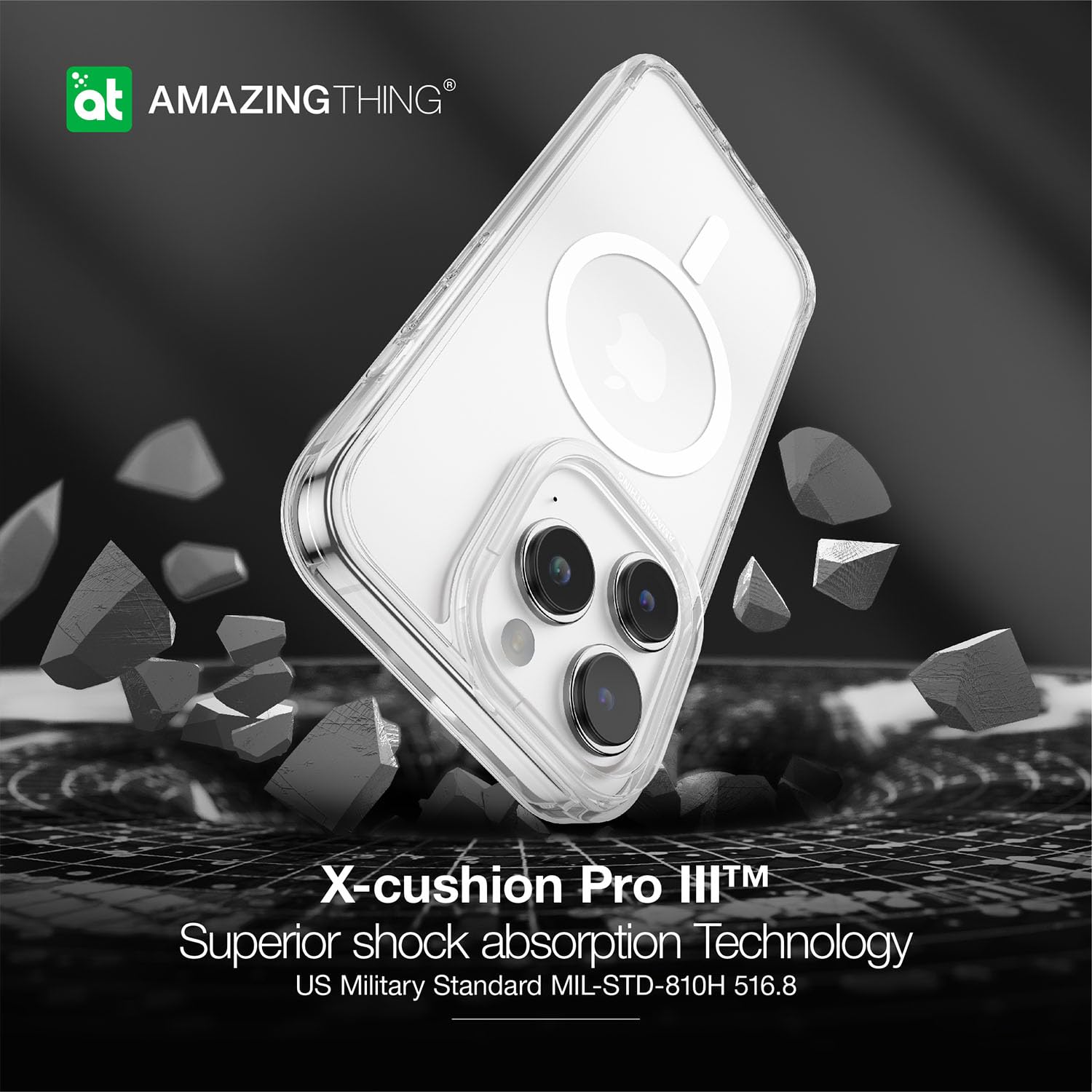 Amazing Thing Minimal MAG Drop Proof designed for iPhone 15 Pro MAX compatible with MagSafe case cover