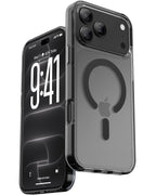Vaku Luxos® KLYRA Magpro Transparent TPU Back Cover Case for iPhone 18 Pro Crystal Clear Shockproof | Black