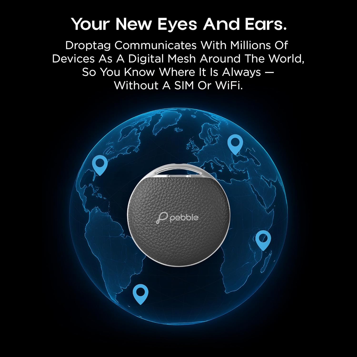 Pebble Drop Tag Worldwide Tracking | Apple Find My App Compatible