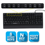 ZEBRONICS Zeb-Nitro 1 Heavy Duty 104 Keys Mechanical Keyboard with 1.8 Meter Braided Cable, Gold Plated USB Connector, Rupee Key, N-Key Rollover