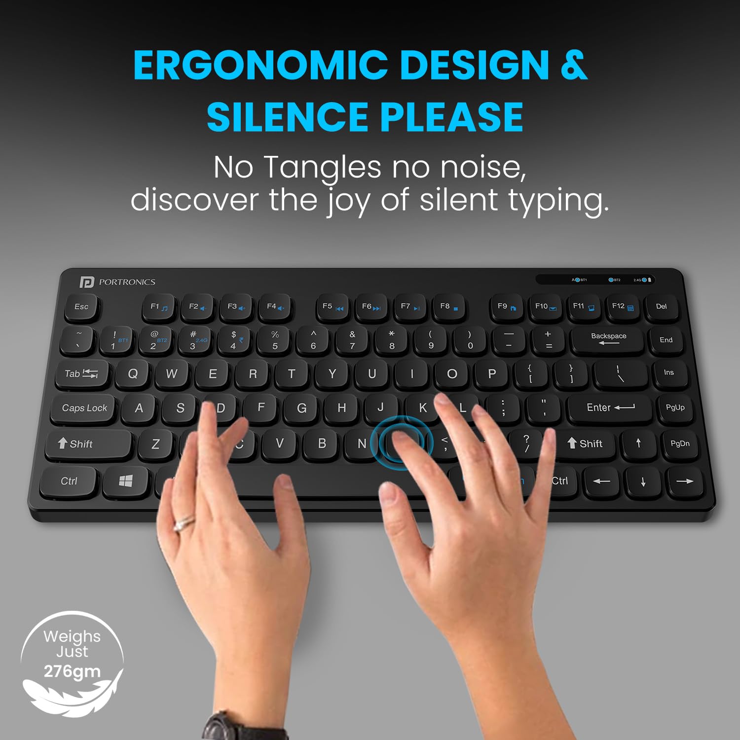 Portronics Bubble Multimedia Wireless Keyboard