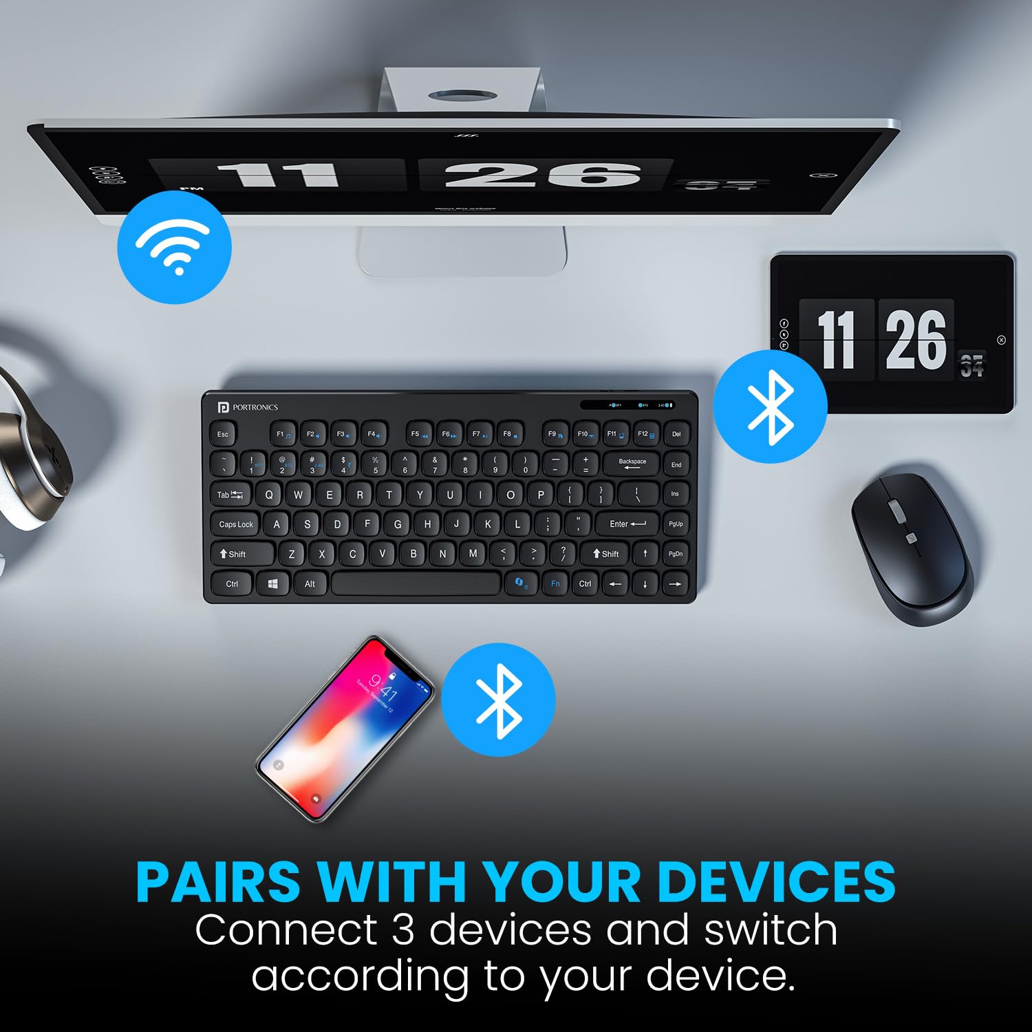 Portronics Bubble Multimedia Wireless Keyboard