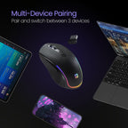 Portronics Toad One Bluetooth Mouse with 2.4 GHz & BT 5.3 Dual Wireless