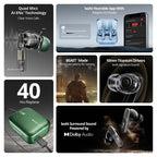 boAt Airdopes 800 Bluetooth Wireless Earbuds (Interstellar Black)