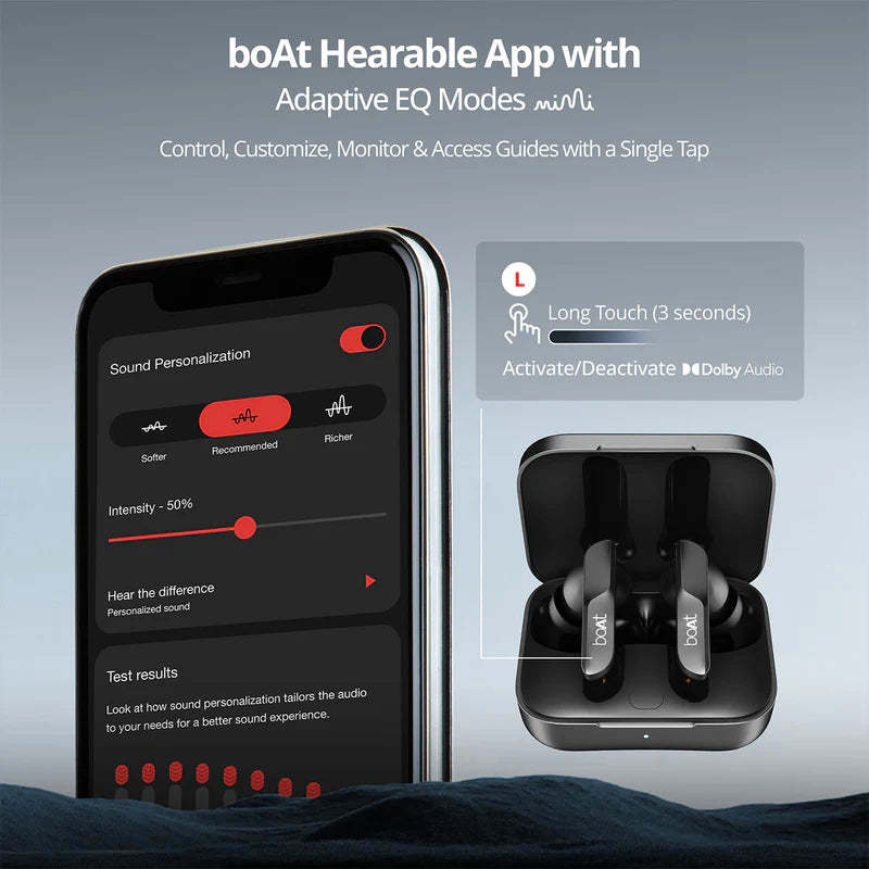boAt Airdopes 800 Bluetooth Wireless Earbuds (Interstellar Black)