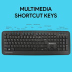 Amkette Wi-Key Plus USB Wireless Keyboard and Mouse Combo (Black)