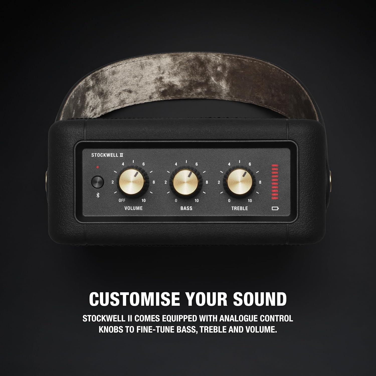 Marshall Stockwell II Portable Bluetooth Speaker with 20+ Hours Playtime