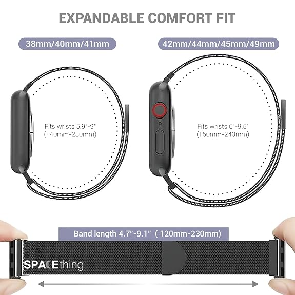 Spacething Milanese Loop Apple Watch Band