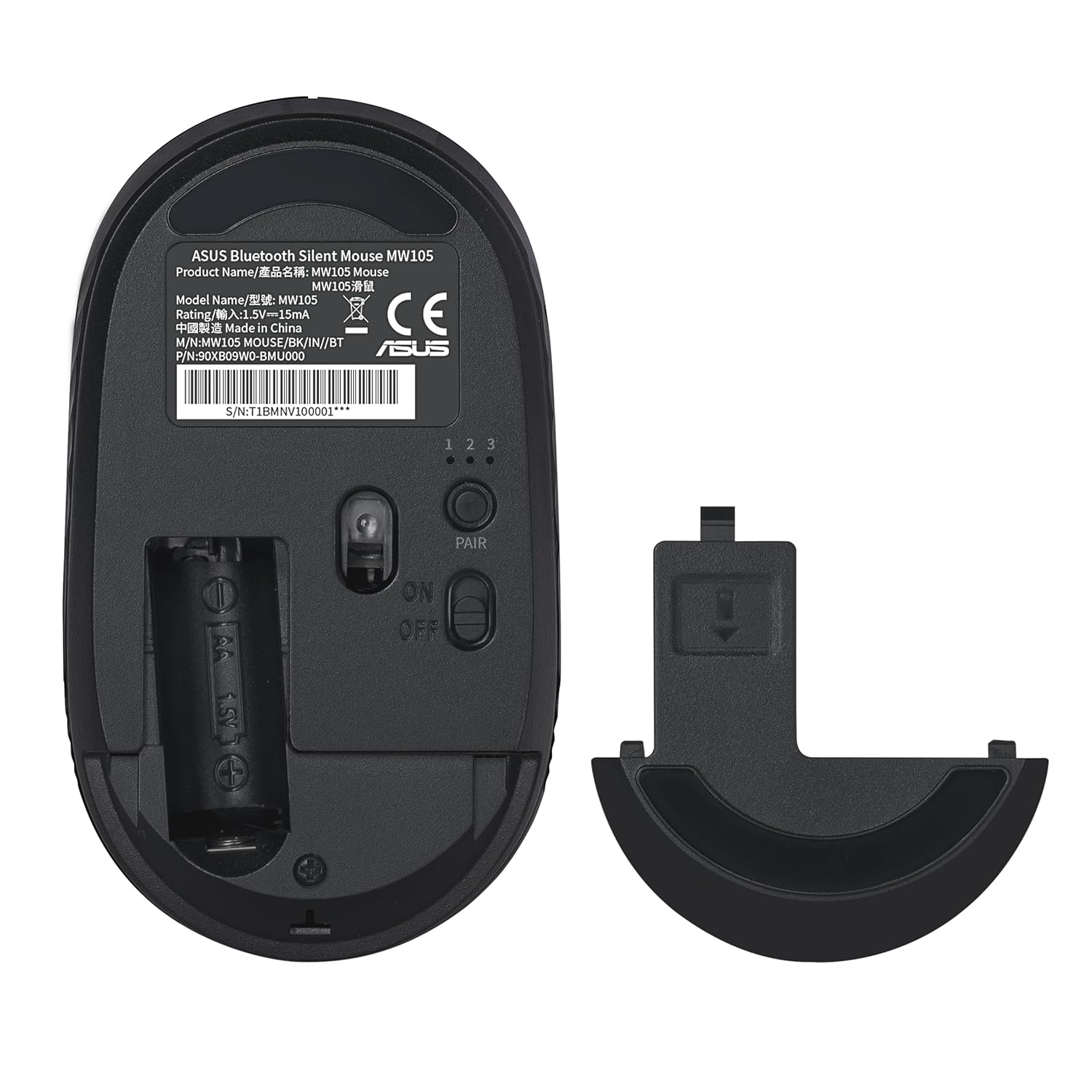 ASUS MW105 Multi-Device Wireless Bluetooth Silent Mouse