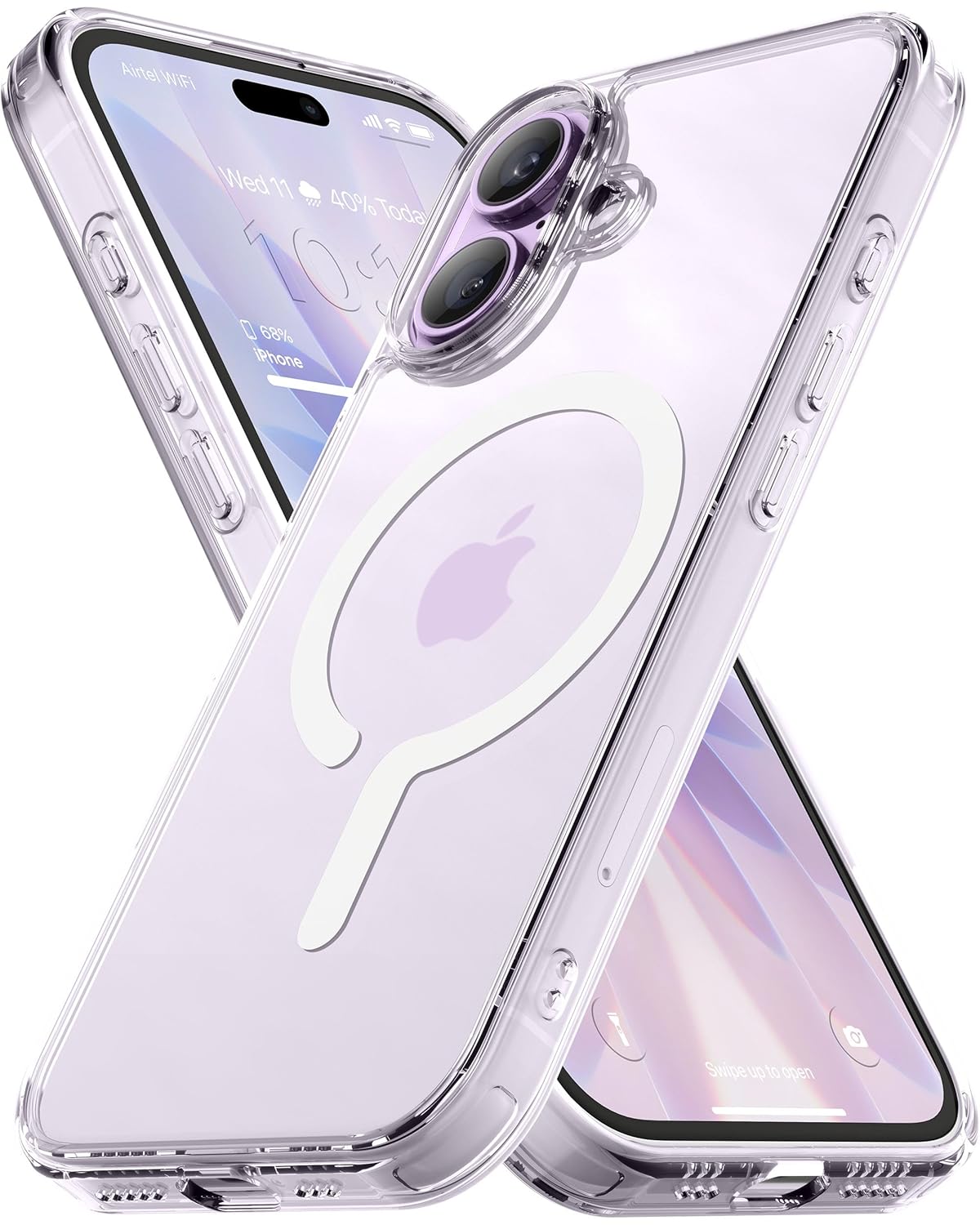 Vaku Luxos® Glassy Magpro Transparent TPU Back Cover Case for iPhone 17 - Transparent