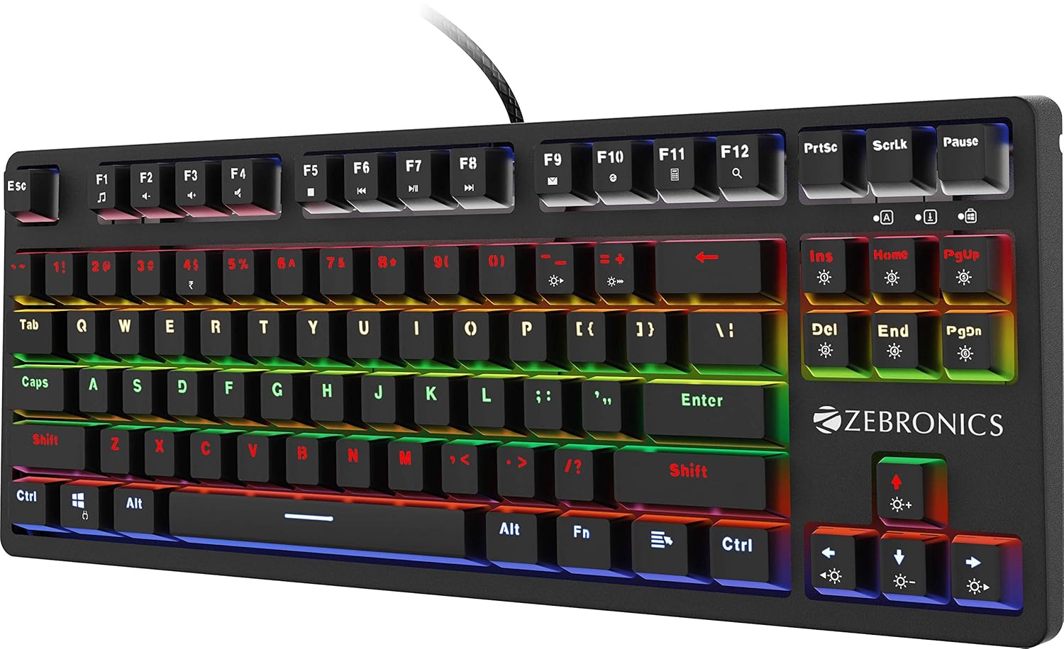 ZEBRONICS Zeb-MAX V2 Premium Mechanical TKL (Tenkeyless) Keyboard