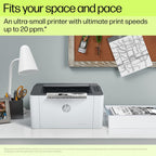 HP Laser 1008w Printer, Wireless, Single Function, Print, Hi-Speed USB 2.0, Up to 21 ppm, 150-sheet Input Tray, 100-sheet Output Tray, 10,000-page Duty Cycle