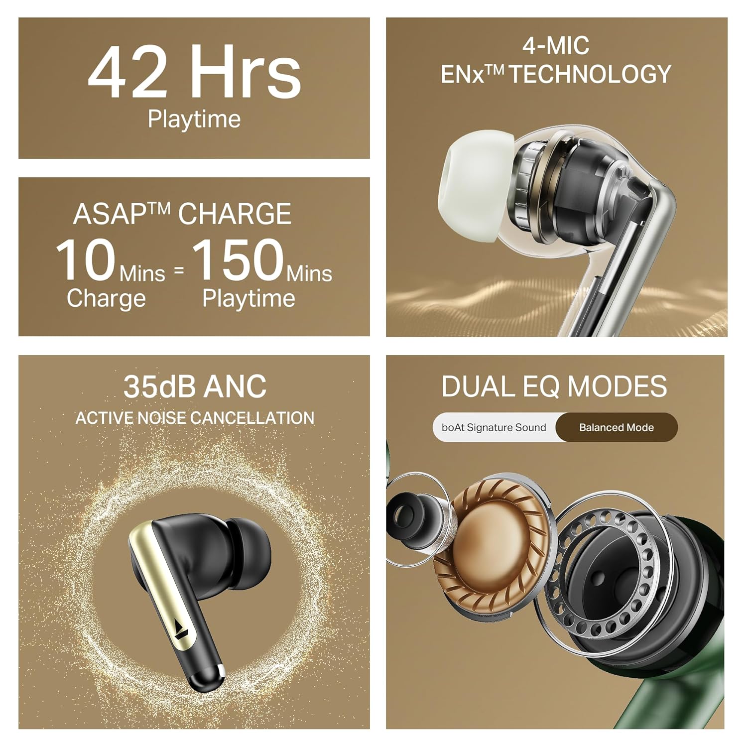 boAt Airdopes 141 Elite ANC (2025) Bluetooth Earbuds