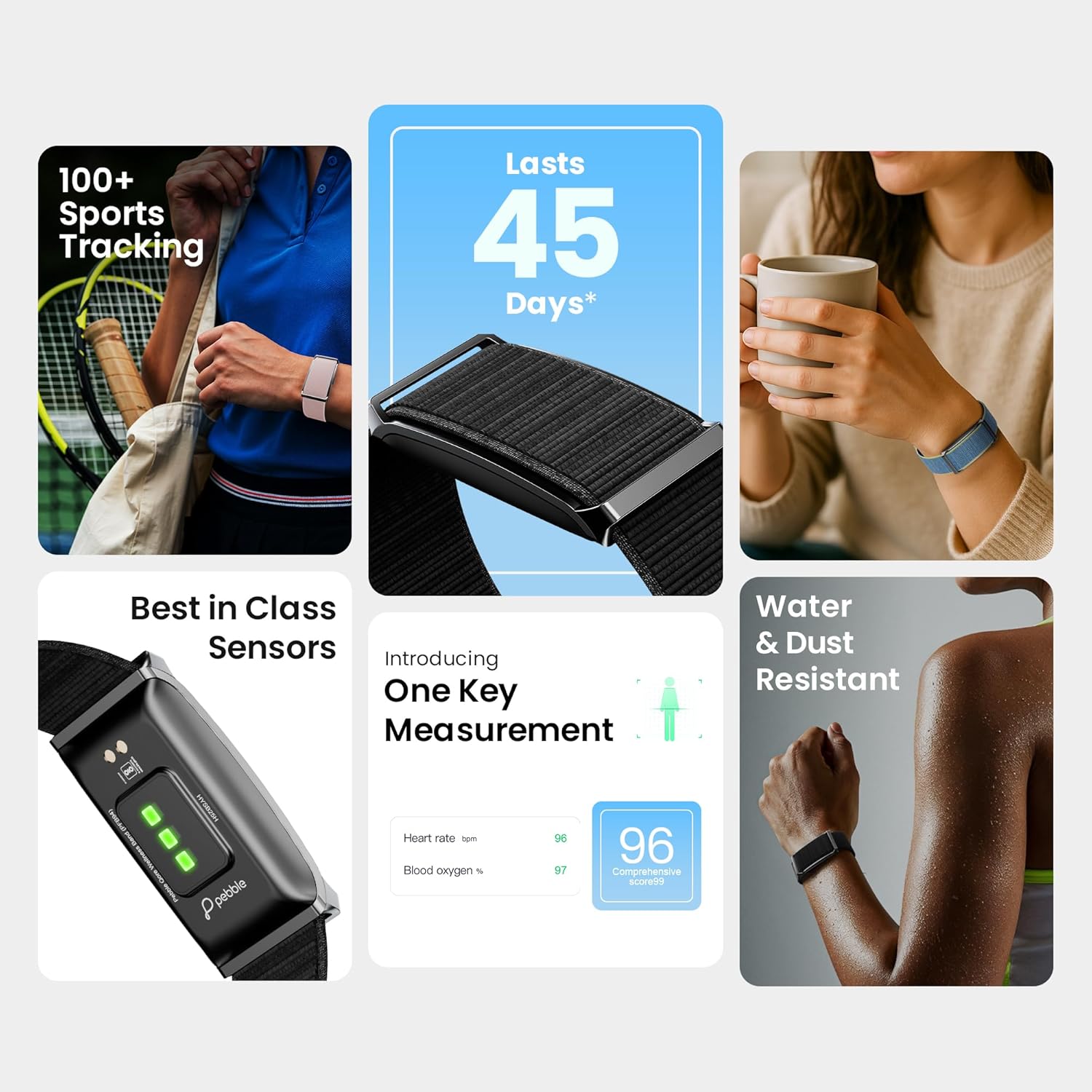 Pebble Newly Launched Qore Fitness Band with 45 Days Battery Life