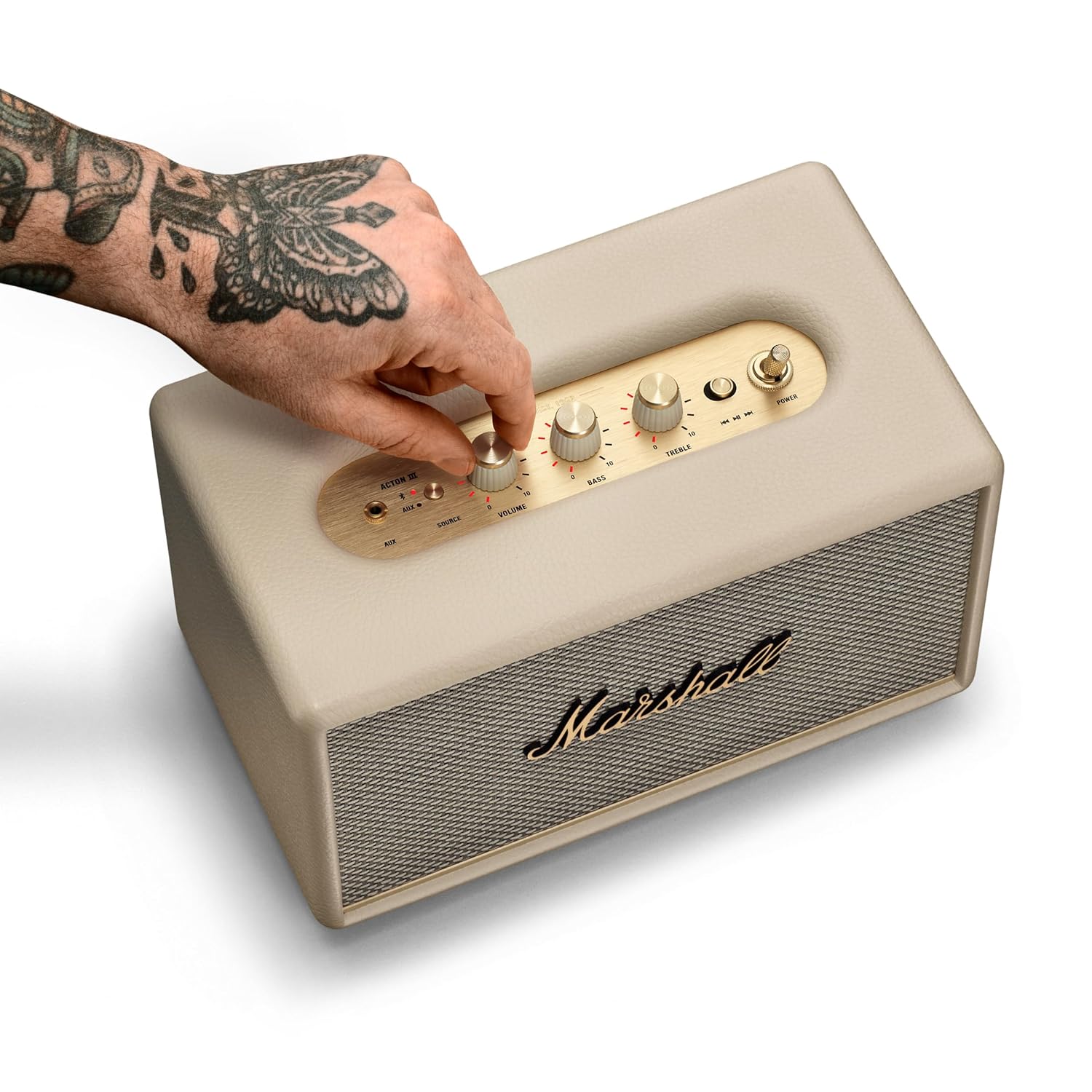 Marshall Acton III 60 W Bluetooth Powered Home Speaker, Cream