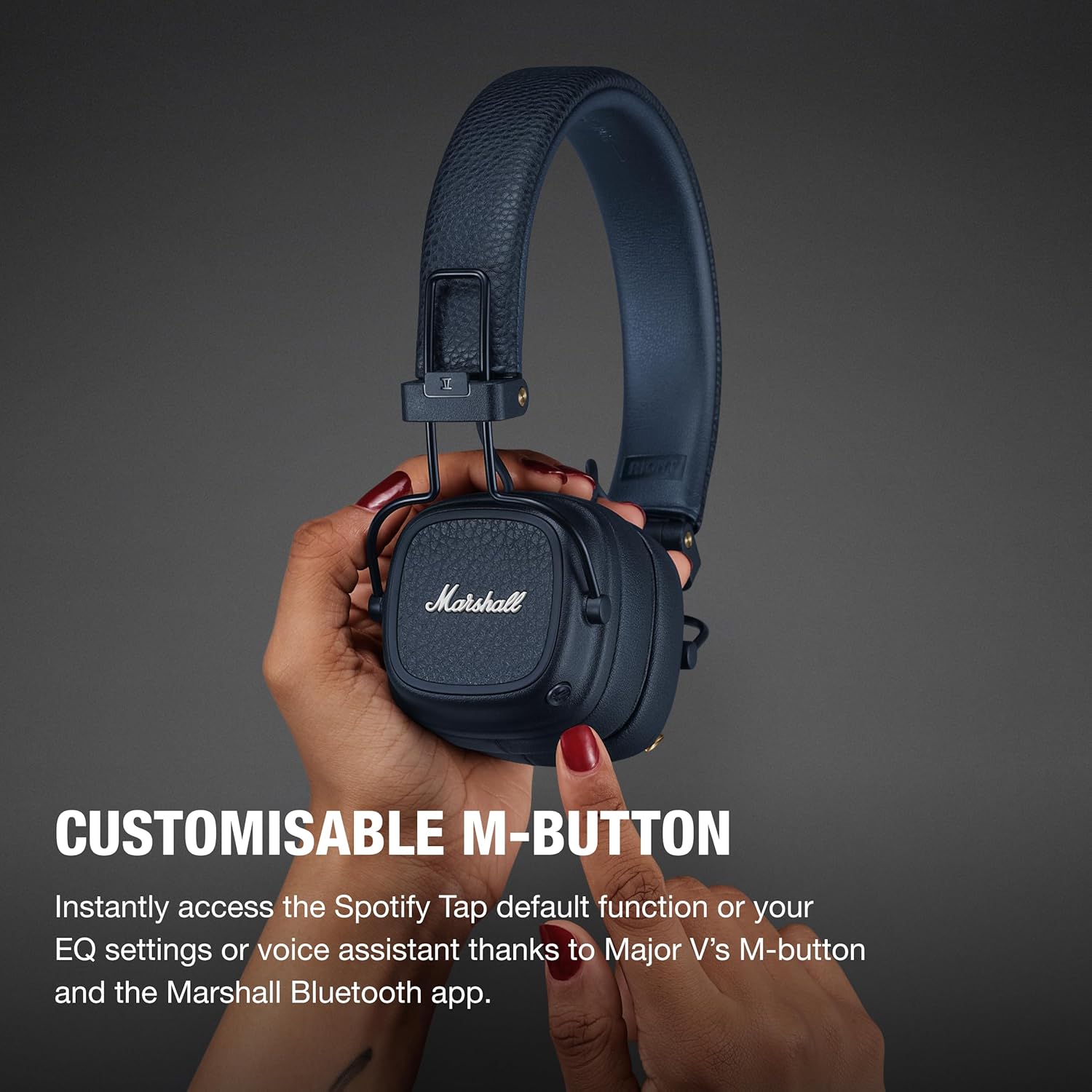 Marshall Major V Wireless On Ear Headphones - Midnight Blue