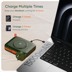 Ambrane 4-in-1 Powerbank, Magsafe Wireless & Laptop Charging with Inbuilt Type C Cable