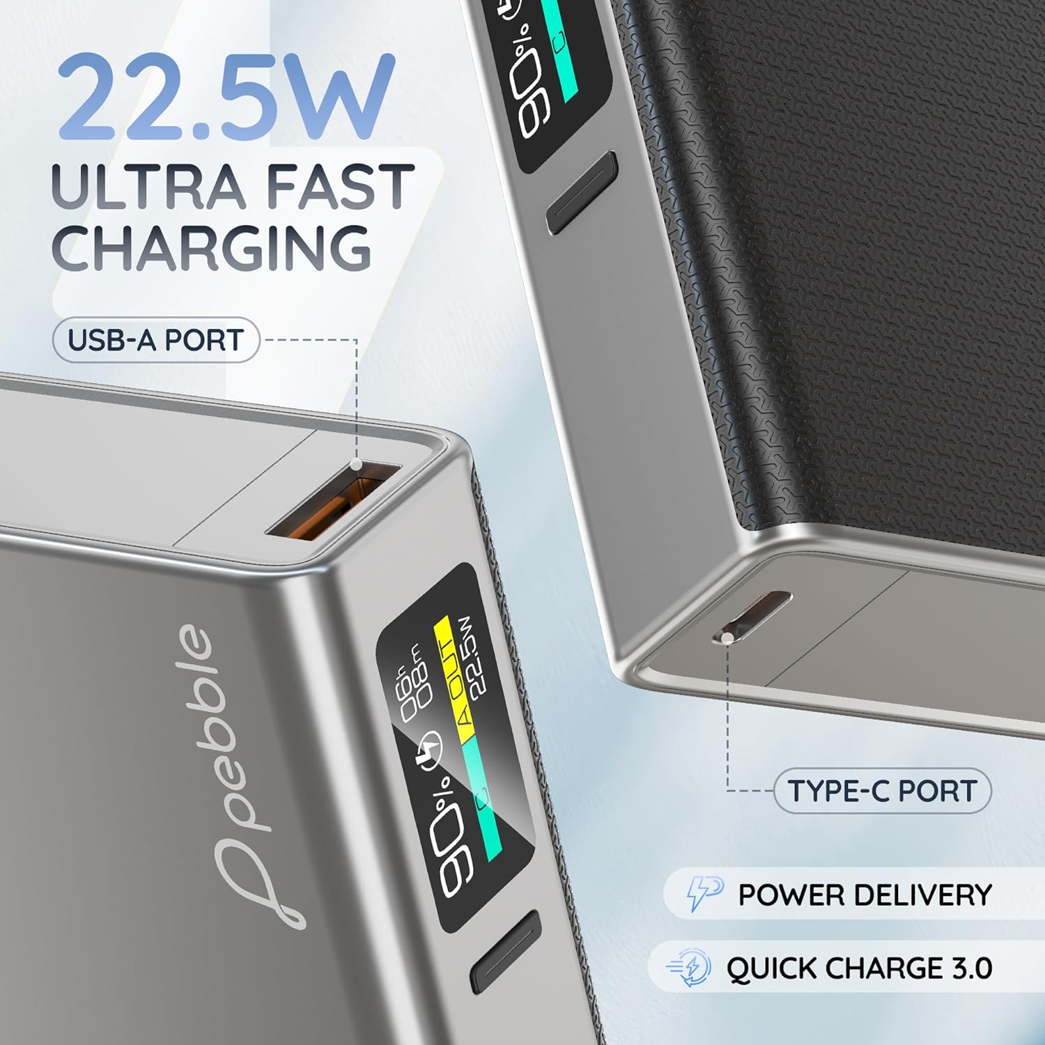 Pebble Rapid Qube 10000mAh Power Bank