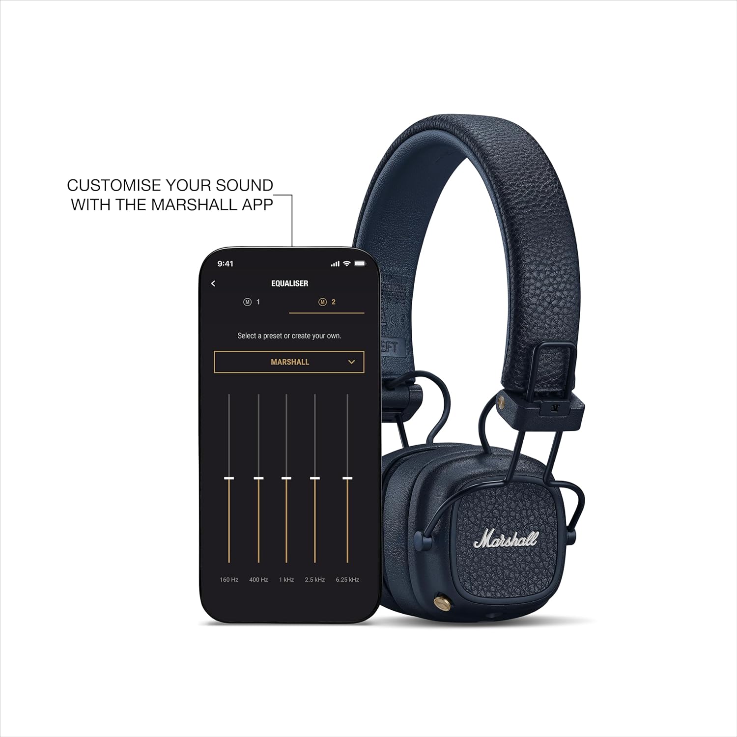 Marshall Major V Wireless On Ear Headphones - Midnight Blue