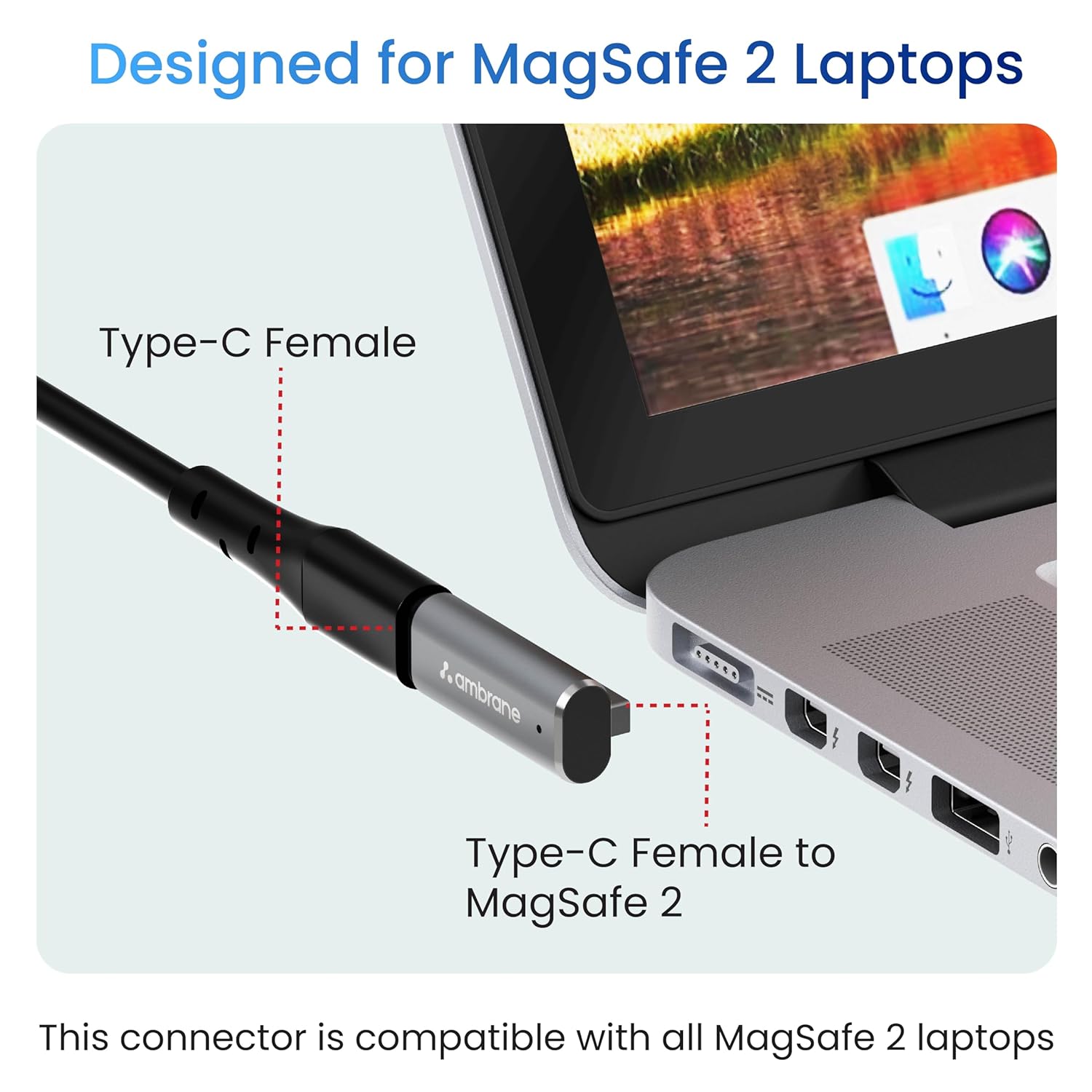 Ambrane USB C to Magnetic T-Tip Adapter