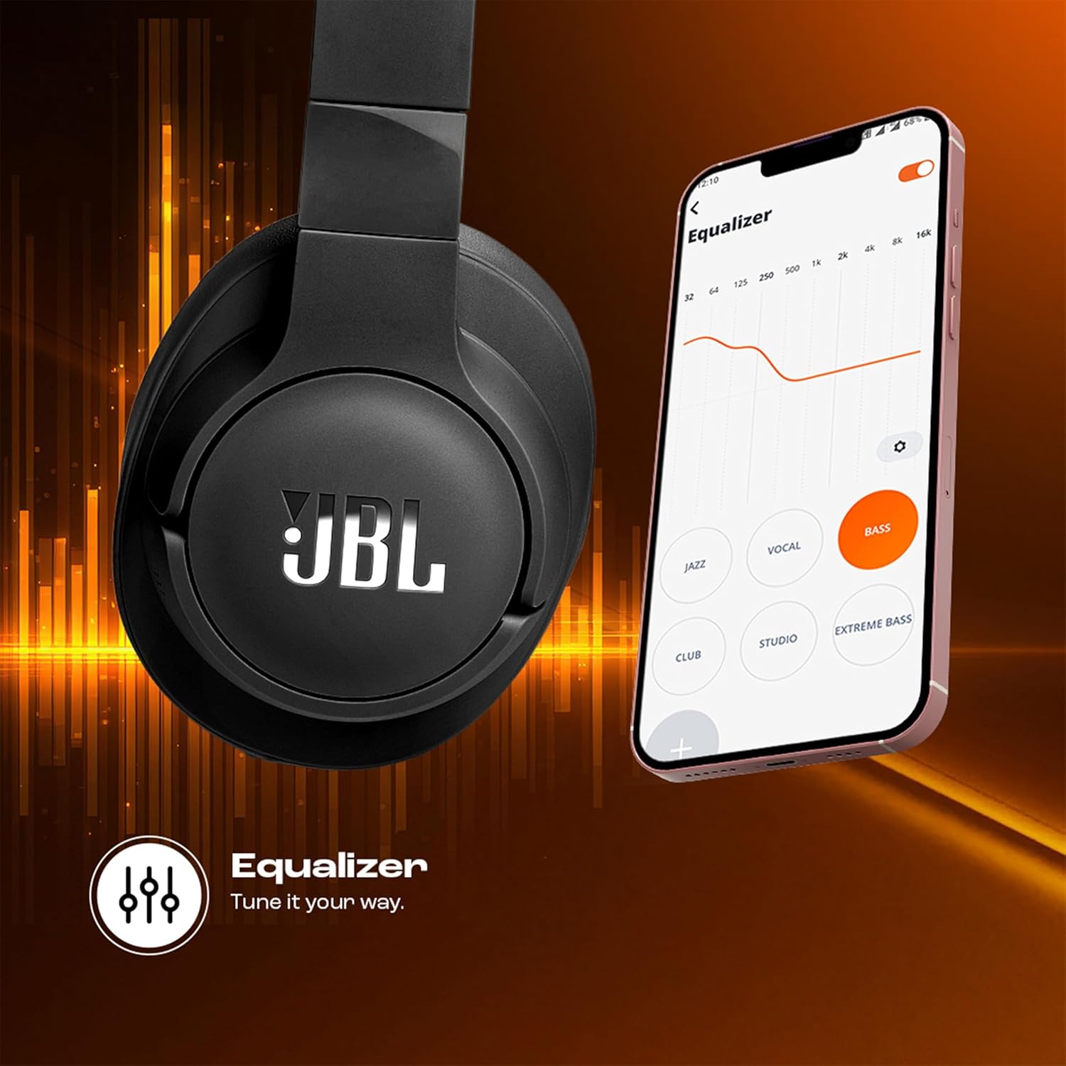 JBL Tune 770NC Wireless Over Ear ANC Headphones with Mic