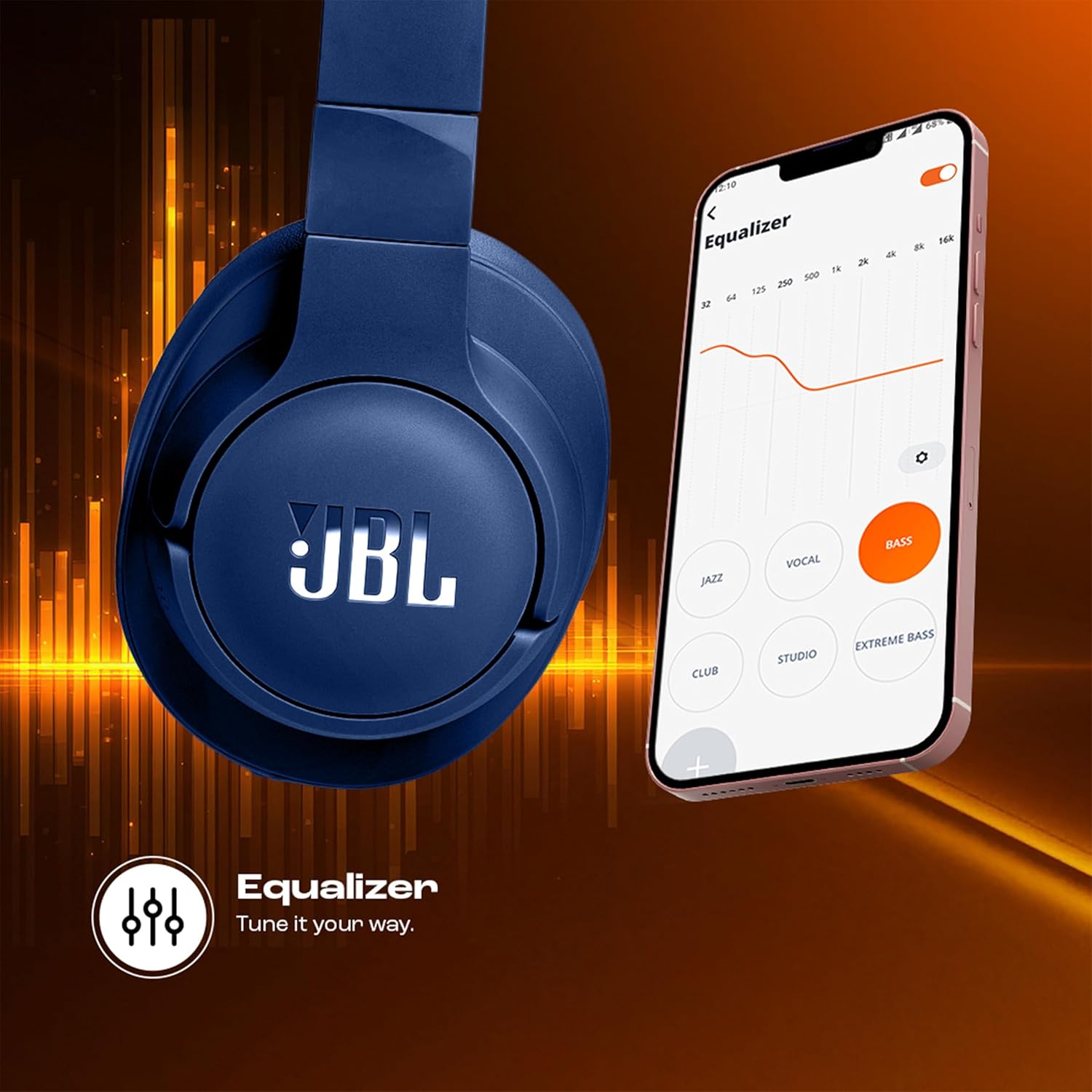 JBL Tune 770NC Wireless Over Ear ANC Headphones with Mic