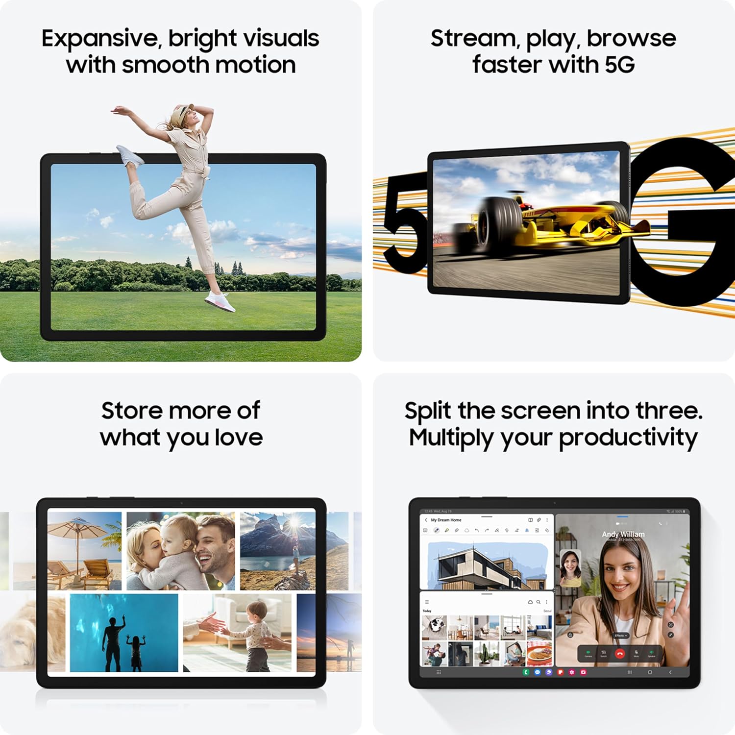 Samsung Galaxy Tab A9+ 27.94 cm Display, RAM 4 GB, ROM 64 GB, Wi-Fi+5G, Tablet