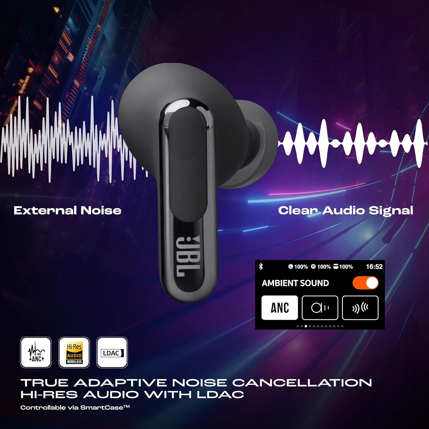 JBL New Launch Live Beam 3 TWS,Hi-Res Audio True ANC Earbuds