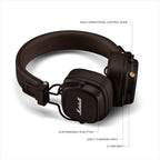 Marshall Major V Wireless On Ear Headphones, Brown