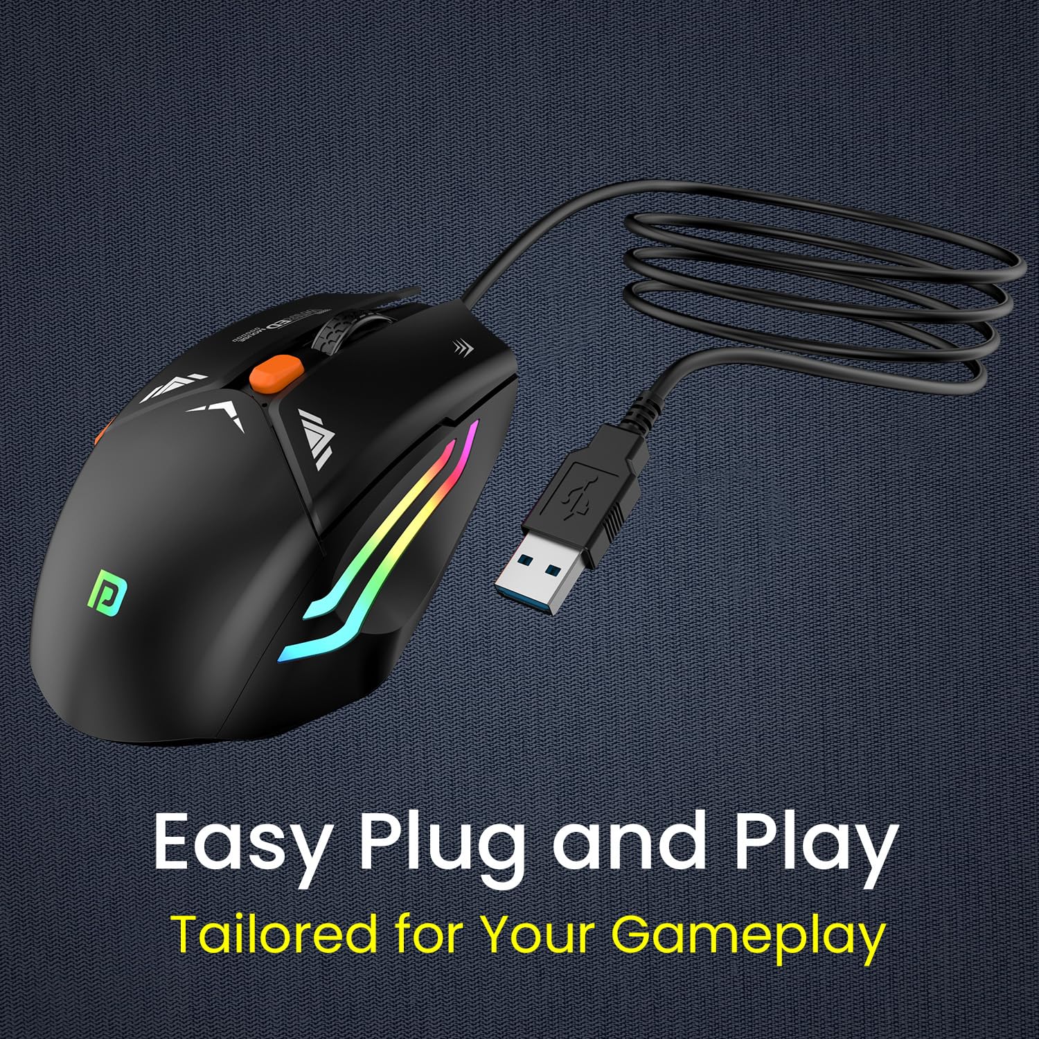 Portronics Vader Wired Gaming Mouse with 6 Buttons