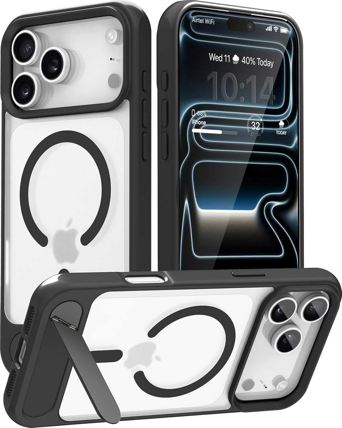 Vaku Luxos® Zennix Magpro TPU  for iPhone 17 Pro - Black