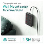 Ambrane Extension Board, 4 Type C, 2 USB, 5 International Power Sockets (SmartStrip 2 Pro, Black)