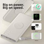 Samsung Galaxy 10000mAh Power Bank, Wireless Battery Pack, Gray