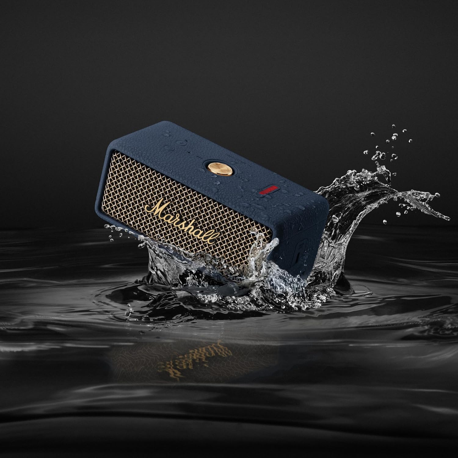 Marshall Emberton III Compact Portable Bluetooth Speaker - Midnight Blue