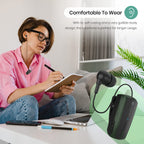 Portronics Harmonics Klip 4 Retractable Bluetooth Music & Calling Earphone with Long Playtime, Vibration Prompt (Green)