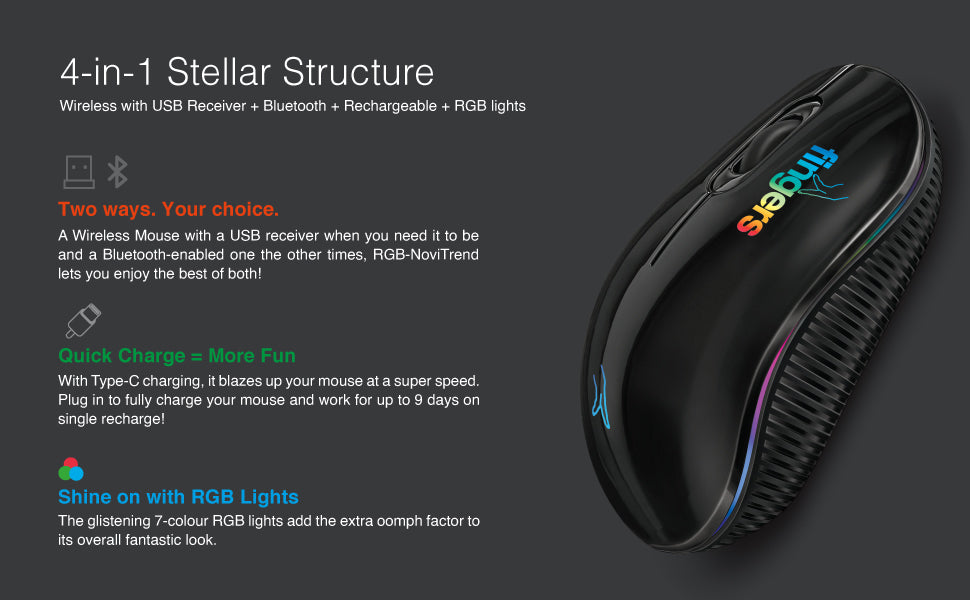 FINGERS RGB-NoviTrend Wireless Mouse