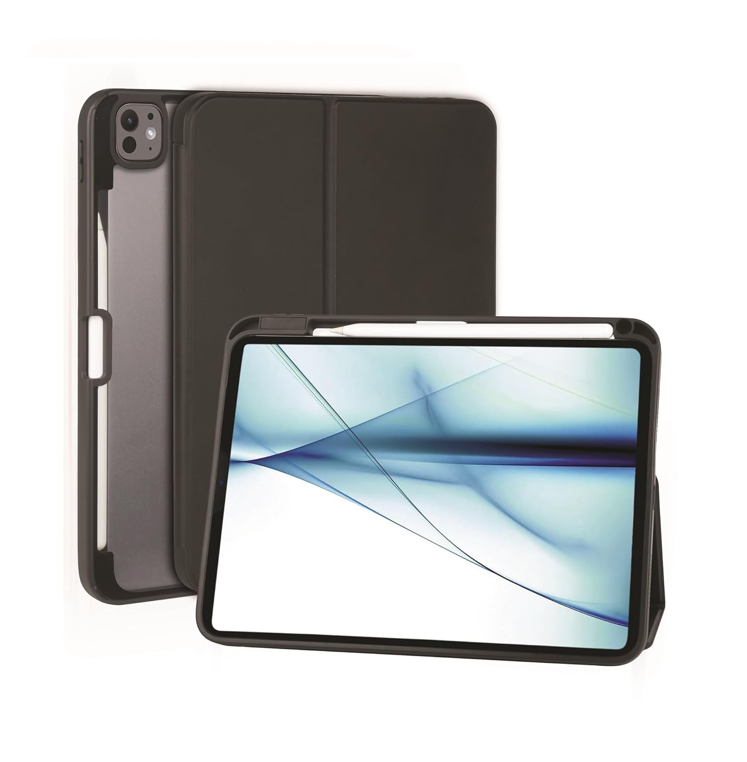 Neopack Vista Case/Flip Cover with Pencil Holder for Apple iPad Pro 11" - M4 & M5 Models (Black)
