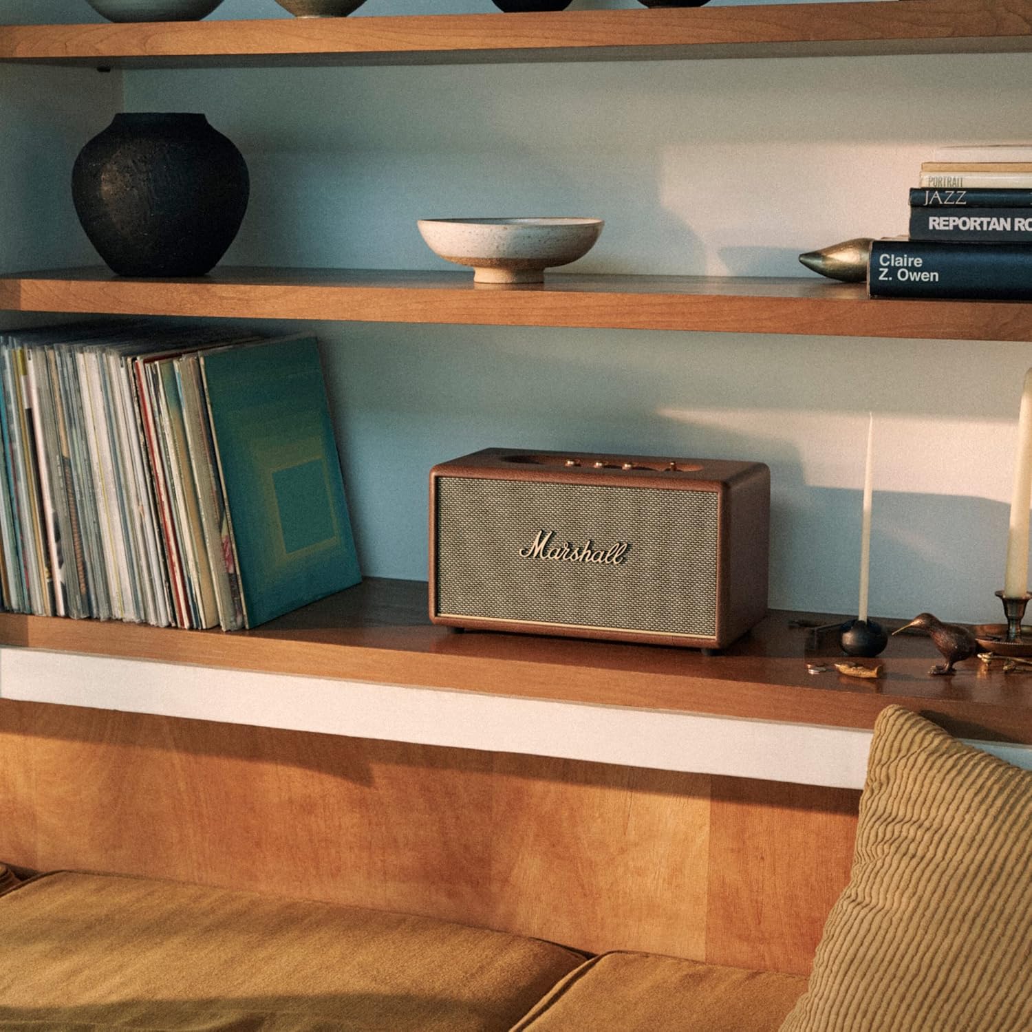 Marshall Stanmore III Wired Connectivity Home Speaker with Bluetooth 5.2 & RCA or 3.5mm Input - Brown
