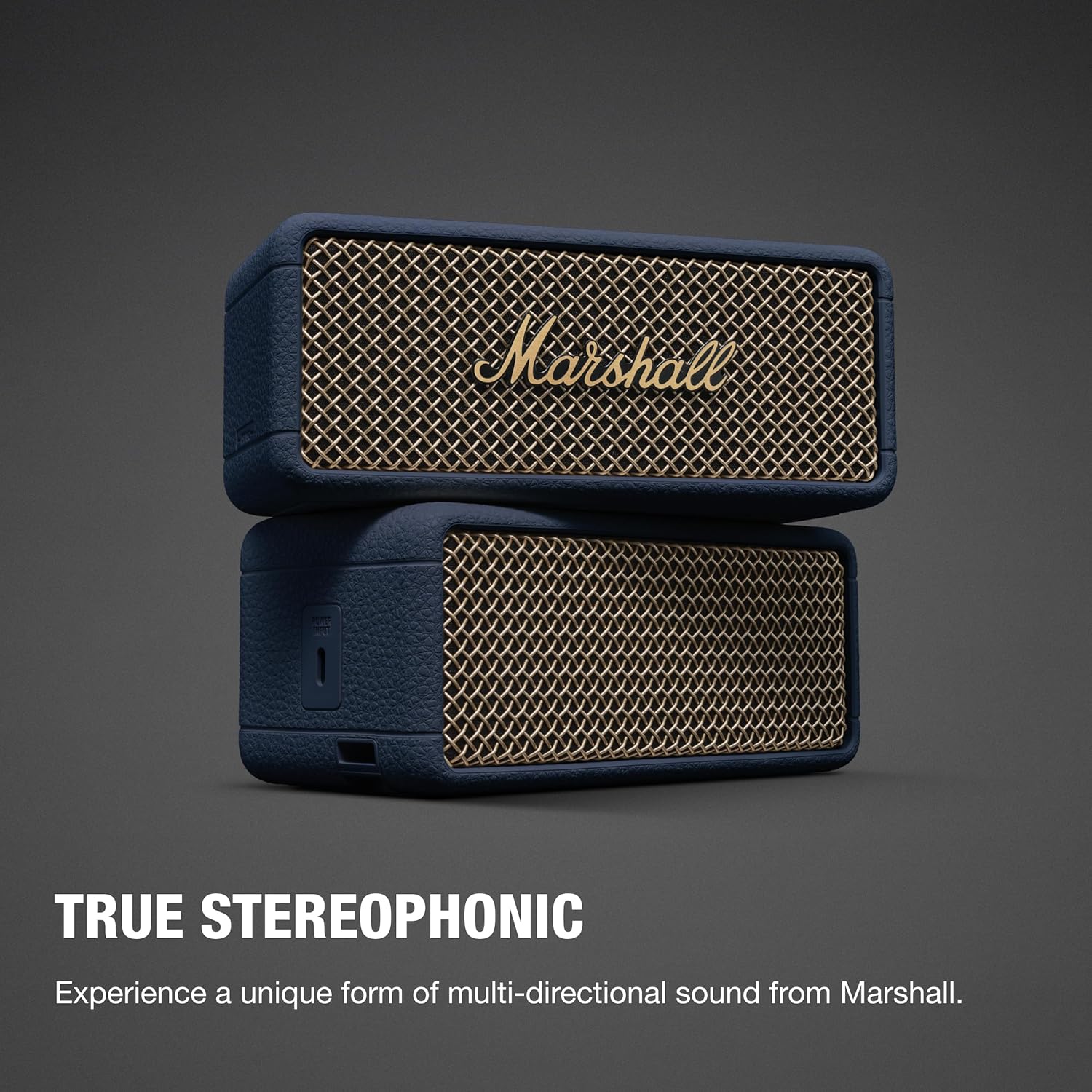Marshall Emberton III Compact Portable Bluetooth Speaker - Midnight Blue