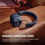 Marshall Major V Wireless On Ear Headphones - Midnight Blue