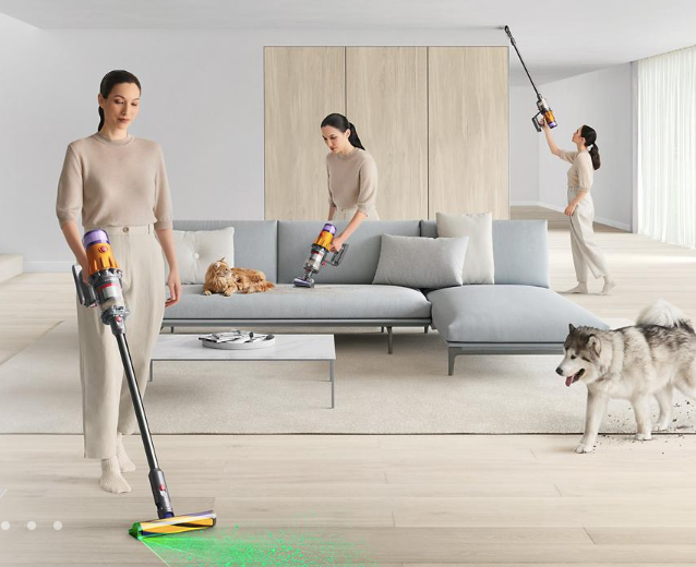 Dyson V12 Detect Slim Absolute Cord-Free Vacuum Cleaner with Powerful Suction, Docking Station