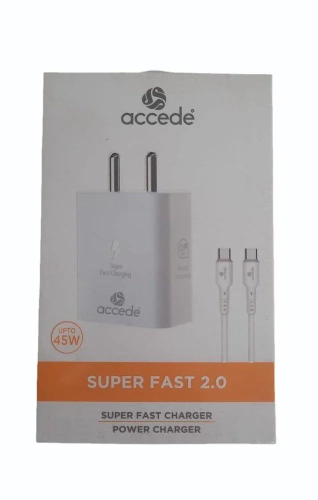 Accede i-Superfast 45W Charger – USB-C PD Fast Charging Adapter