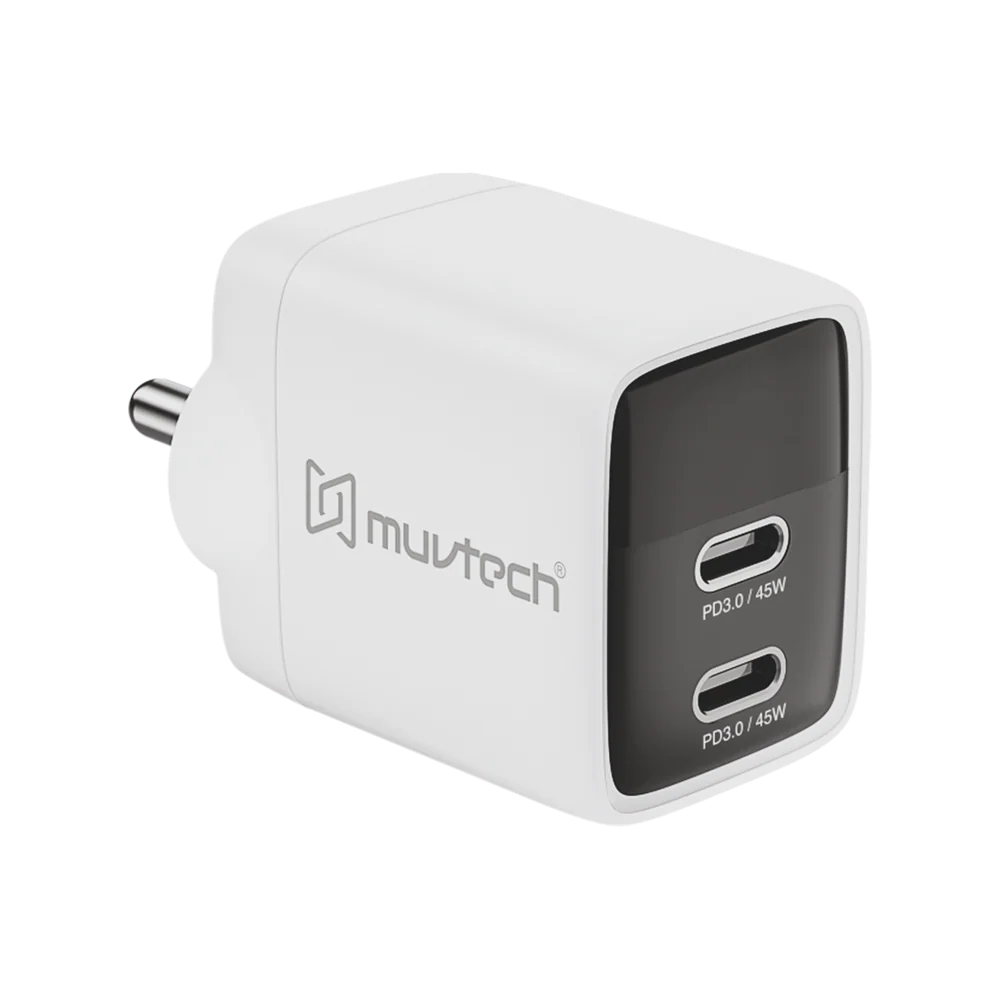 Muvtech Air Cube PD 45W GaN Wall Charger White