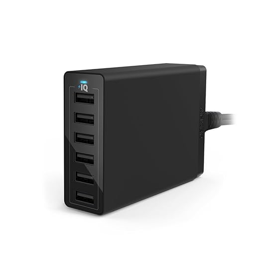 Anker PowerPort 6-Port USB Charger – Multi Device Fast Charging Hub